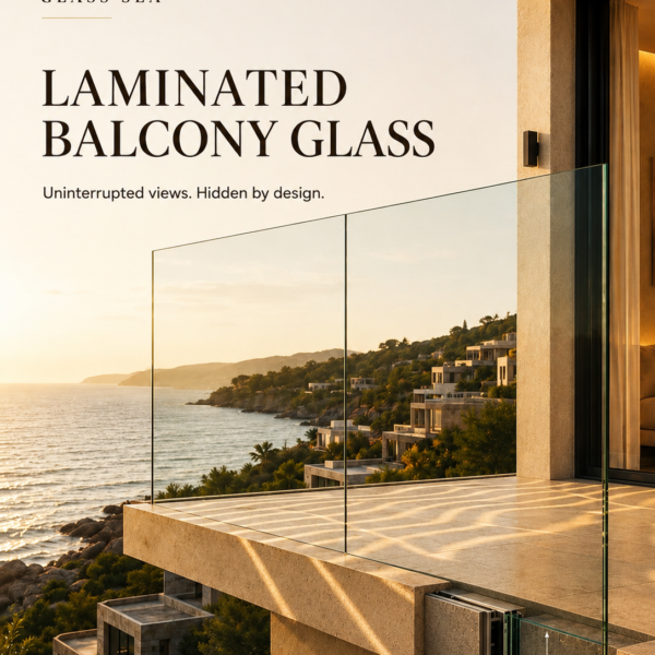 Safety laminated glass Dubai for luxury balcony glass installation