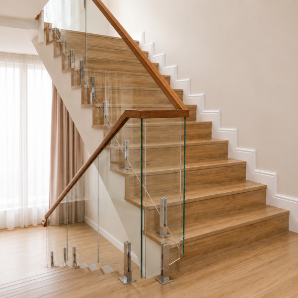Glass staircase railing Dubai